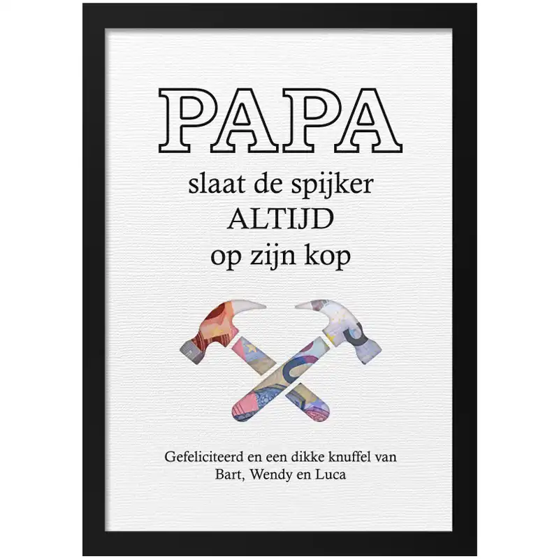 geld cadeau papa verjaardag